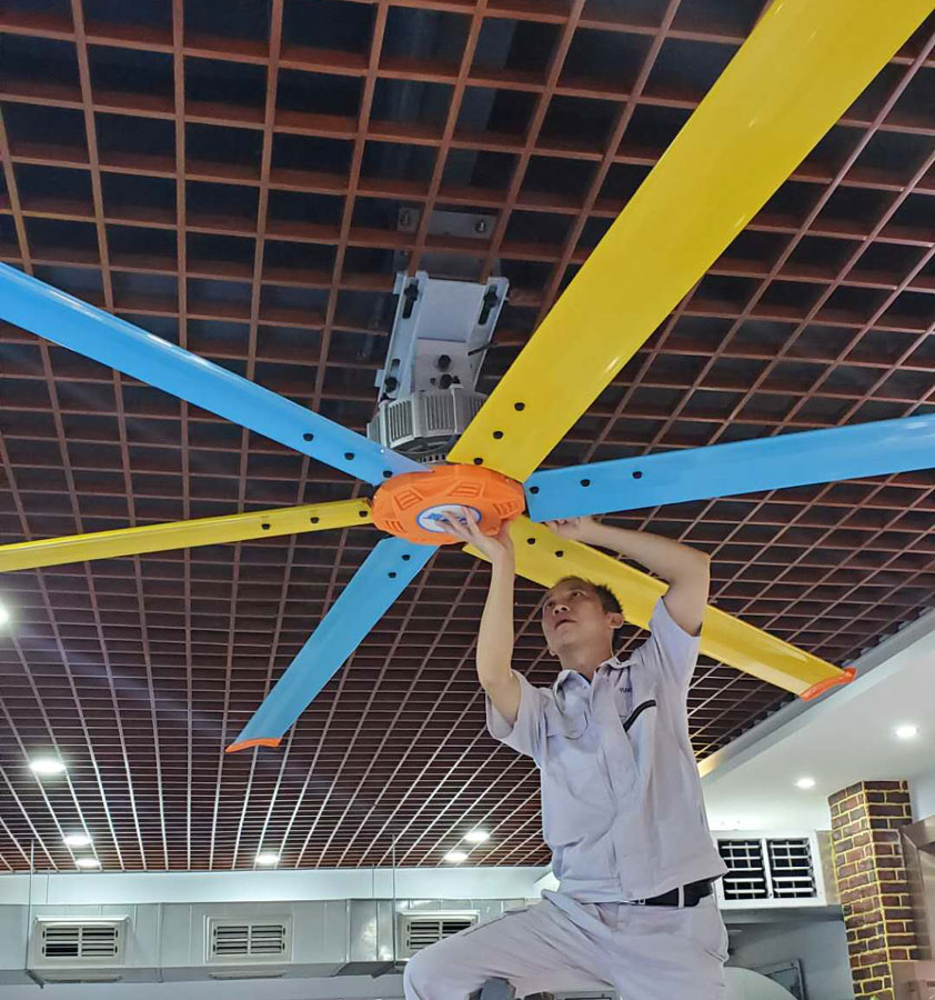 大型車間降溫通風(fēng)，永磁工業(yè)大風(fēng)扇低能耗免維護(hù)